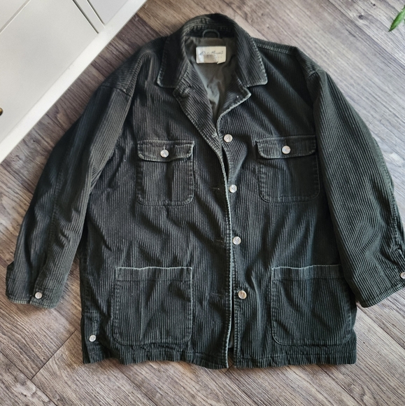 Eddie Bauer Jackets & Blazers - Vintage Eddie Bauer Corduroy Barn Coat Chore Jacket - Dark Green Size XL